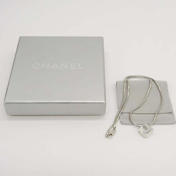 CHANEL Authentic Silver Necklace